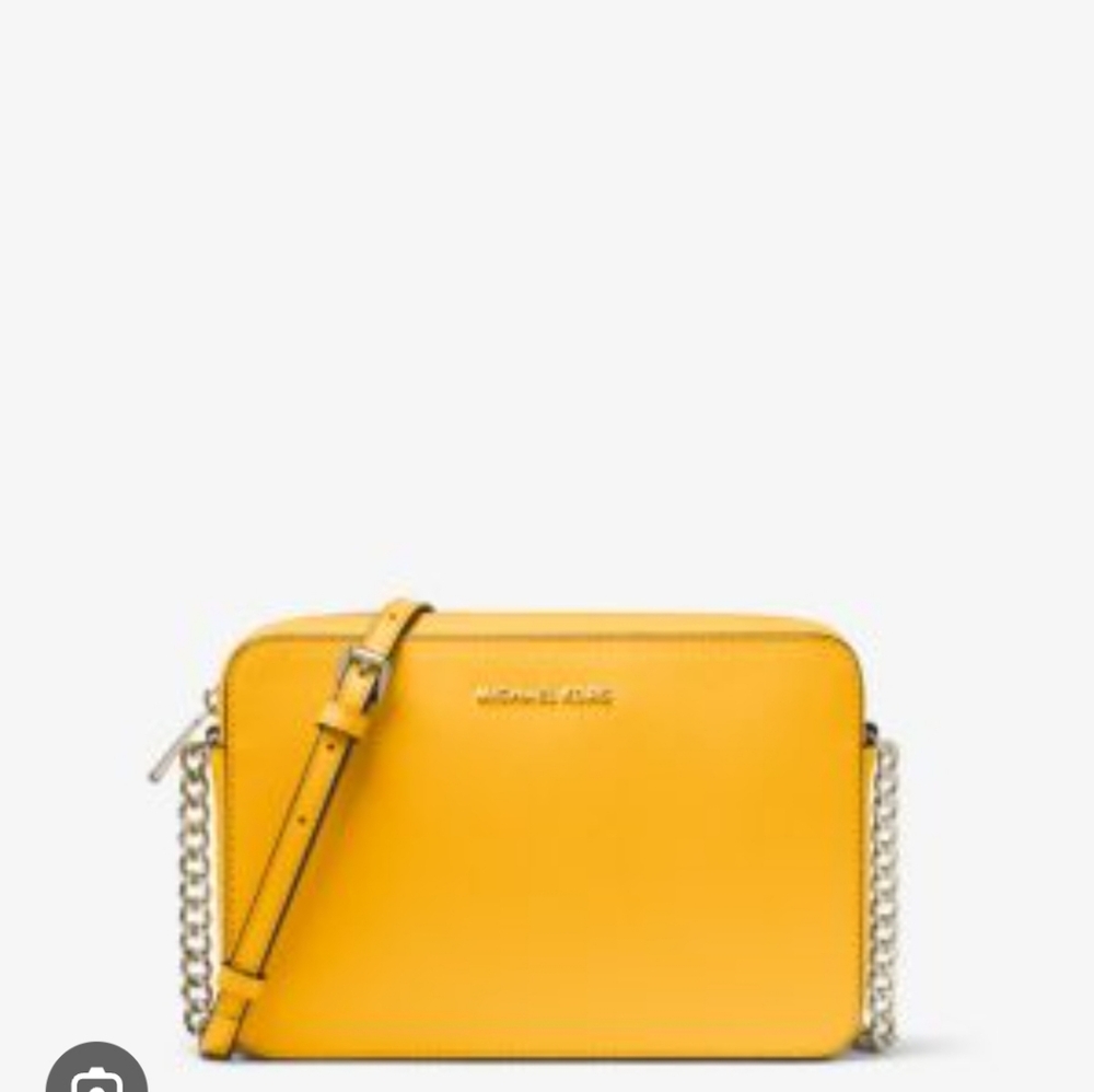 Michael Kors Jet Set Large Saffiano Leather Crossbody Bag Marrigold